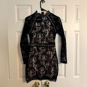 NWT Long Sleeve Lace Mini Dress